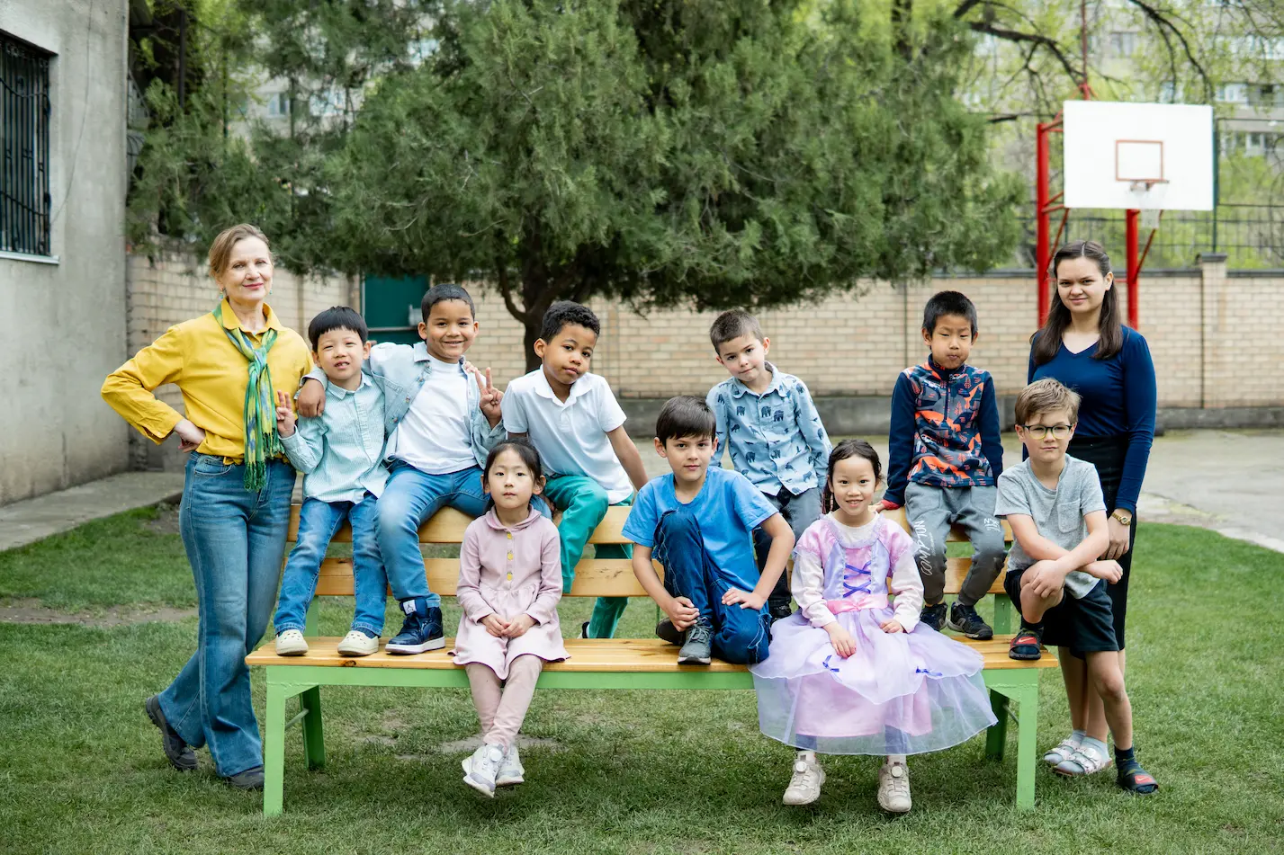 First grade students